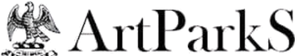 Logo of ArtParkS with an eagle emblem on a white background